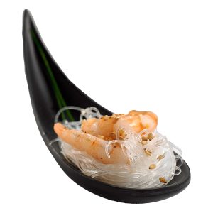 Ciotola a cucchiaio fingerfood - 14,5 x 4,5 x 1,5 cm - melamina - nero - Leone - immagine 1