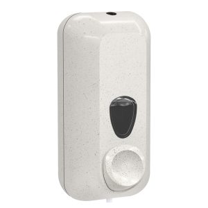 Dispenser per sapone liquido Woodplastic - 228 x 90 x 102 mm - capacità 0,55 L - bianco - Mar Plast - immagine 1