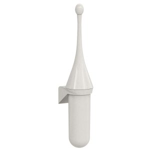 Portascopino da parete Woodplastic - 480 x 113 x 92 mm - bianco - Mar Plast - immagine 1