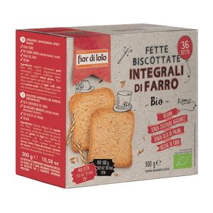 Fette biscottate integrali al farro - 300 gr - Fior di Loto - conf. 36 pezzi - immagine 1