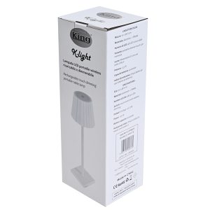 Lampada da tavolo - a led - 10 x 10 x 38 cm - alluminio/pmma - ruggine - King Collection - immagine 2
