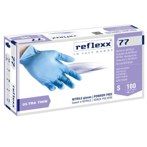 Guanti in nitrile R77 - tg S - azzurro - Reflexx - conf. 100 pezzi - immagine 1