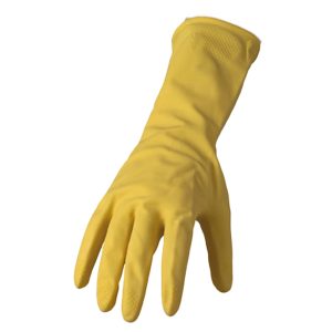 Coppia di guanti in lattice felpato R90 - tg S - giallo - Reflexx - immagine 1