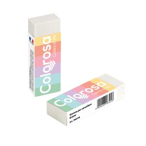 Gomma Colorosa Pastel - 6,2 x 1,2 x 2,2 cm - vinile - RiPlast - conf. 20 pezzi - immagine 1