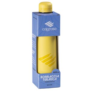 Borraccia termica Colorosa Pastel - 500 ml - acciaio inox - colori assortiti - RiPlast - immagine 2