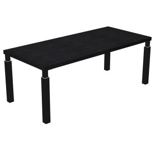 Scrivania direzionale Prestige Quadro - 180 x 90 cm - nero venato/nero - Artexport - immagine 1