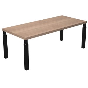 Scrivania direzionale Prestige Quadro - 180 x 90 cm - ciliegio arabis/nero - Artexport - immagine 1