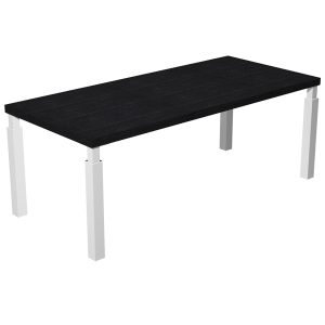 Scrivania direzionale Prestige Quadro - 210 x 90 cm - nero venato/bianco - Artexport - immagine 1