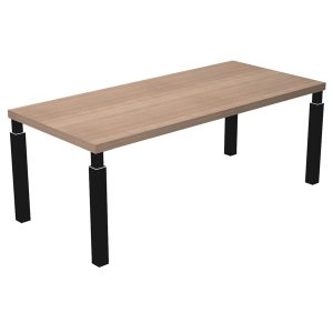 Scrivania direzionale Prestige Quadro - 210 x 90 cm - ciliegio arabis/nero - Artexport - immagine 1