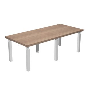 Tavolo riunione Prestige Quadro - 220 x 100 cm - ciliegio arabis/bianco - Artexport - immagine 1