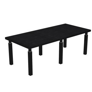 Tavolo riunione Prestige Quadro - 220 x 100 cm - nero venato/ nero - Artexport - immagine 1