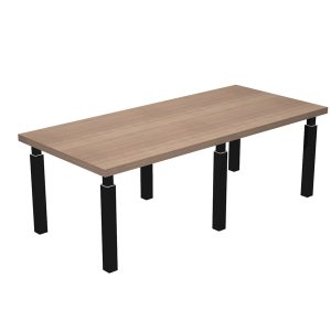 Tavolo riunione Prestige Quadro - 220 x 100 cm - ciliegio arabis/ nero - Artexport - immagine 1