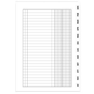 Registro scadenziario spiralato Gennaio/Dicembre - 10 pagine per mese - 24 x 17 cm - 2016N1363 - Data Ufficio - immagine 2