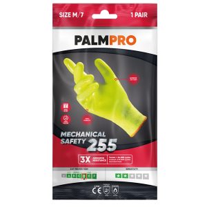 Guanti mechanical Safety Palmpro 255 - taglia L - giallo fluo - Icoguanti - immagine 1