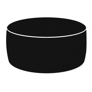 Pouf Ottoman - 23 x 53 cm - nero - King Collection - immagine 1