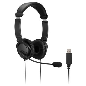 Cuffie stereo - con microfono e controllo del volume - connessione USB-A - Kensington - immagine 1