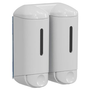 Dispenser a muro Double Shower Small - per hotel - 0,17 L - bianco - Mar Plast - immagine 1