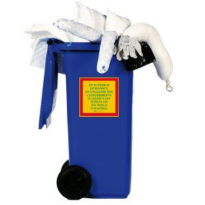 Kit assorbenza - per usi universali - in contenitore carrellato - 120 L - Carvel - immagine 1
