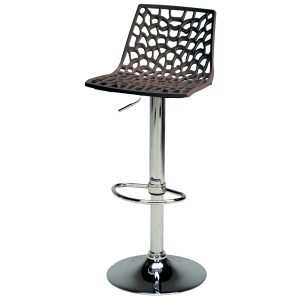 Sgabello Spider Gas - 38,5 x 42 x 104 cm - policarbonato - moka lucido - Grandsoleil - immagine 1