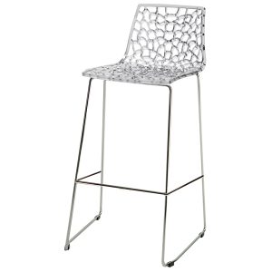 Sgabello Spider Fix - 44 x 53 x 96 cm - policarbonato - trasparente - Grandsoleil - immagine 1