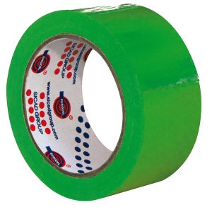 Nastro adesivo 350 - 5 cm x 66 m - PVC - verde - Eurocel - immagine 1