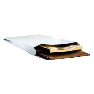 Buste a sacco Securitex - con soffietti - C4 - 22,9 x 32,4 x 3,8 cm - 130 gr - bianco - Bong Packaging - conf. 100 pezzi - immagine 2