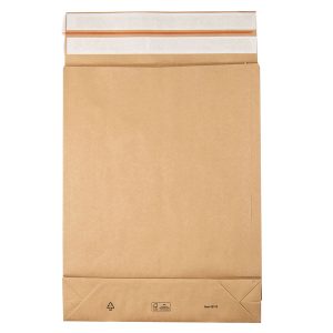 Sacchetti a fondo quadro E-Green - C3 - 35 x 45 x 8 + 10 cm - carta kraft - avana - Bong Packaging - conf. 200 pezzi - immagine 1