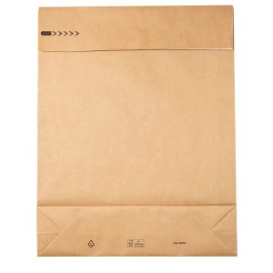 Sacchetti a fondo quadro E-Green - 40 x 50 x 10 + 10 cm - carta kraft - avana - Bong Packaging - conf. 100 pezzi - immagine 2