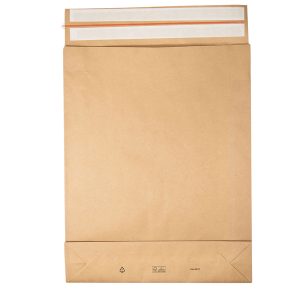 Sacchetti a fondo quadro E-Green - 45 x 57 x 10 + 10 cm - carta kraft - avana - Bong Packaging - conf. 100 pezzi - immagine 1