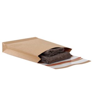 Sacchetti a fondo quadro E-Green - 45 x 57 x 10 + 10 cm - carta kraft - avana - Bong Packaging - conf. 100 pezzi - immagine 3