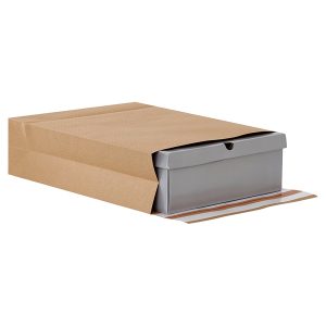 Sacchetti a fondo quadro E-Green - 45 x 57 x 10 + 10 cm - carta kraft - avana - Bong Packaging - conf. 100 pezzi - immagine 4