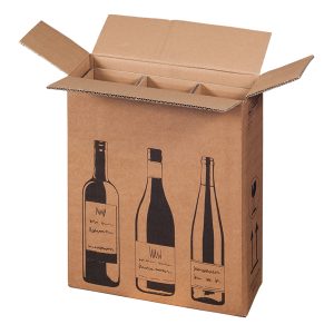 Scatola Wine Pack - 3 bottiglie - 30,5 x 10,8 x 36,8 cm - cartone doppia onda - avana - Bong Packaging - conf. 10 pezzi - immagine 2
