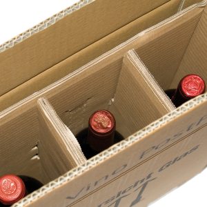 Scatola Wine Pack - 4 bottiglie - 21,2 x 20,4 x 36,8 cm - cartone doppia onda - avana - Bong Packaging - conf. 10 pezzi - immagine 4