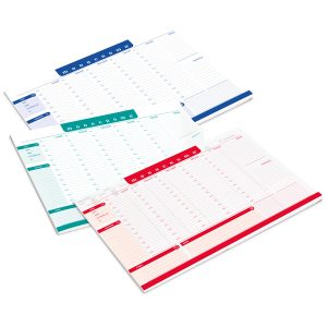 Desk planner Monocromo - da scrivania - 42 x 29,5 cm - colori assortiti - Pigna - immagine 1