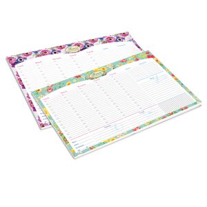 Desk planner Nature Flowers - da scrivania - 42 x 29,5 cm - Pigna - immagine 1