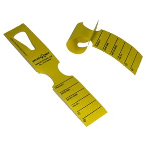 Etichette detectabili - con foro - 5 x 27,9 cm - giallo - rotolo da 500 etichette - immagine 1