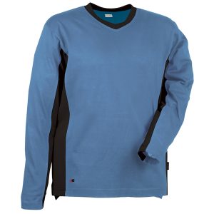 Maglietta Madeira - a maniche lunghe - taglia XL - celeste/nero - Cofra - immagine 1
