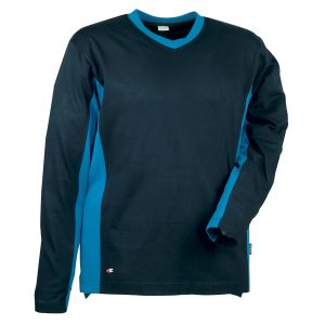 Maglietta Madeira - a maniche lunghe - taglia XL - blu navy/nero - Cofra - immagine 1