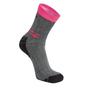 Calze corte Giady - taglia unica - grigio/fucsia - U-Power - conf. 2 pezzi - immagine 1