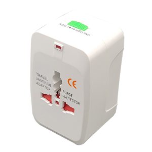 Adattatore da viaggio universale - 2 prese USB - bianco - MKC Melchioni - immagine 1
