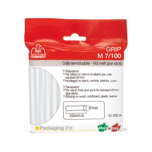 Colla termofusibile M7/100 - diametro 7 mm - lunghezza 10 cm - 200 gr - trasparente - Romeo Maestri - immagine 1