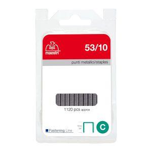Punti zincati - 53/10 - 10 mm - metallo - Ro-Ma - conf. da 1120 punti - immagine 1