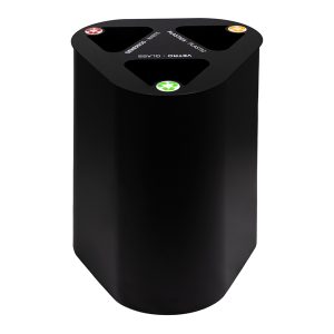 Contenitore - con 3 portasacco da 25 L - metallo verniciato - nero - Laminart - immagine 1