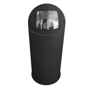 Gettacarte Push - diametro 35 cm - H 92 cm - nero - Stilcasa - immagine 1