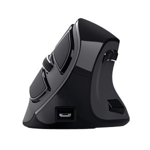 Mouse wireless ergonomico Voxx - ricaricabile - nero - Trust - immagine 1