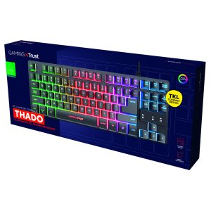 Tastiera gaming GX833 Thado - con illuminazione LED multicolore - metallo - nero -Trust - immagine 4