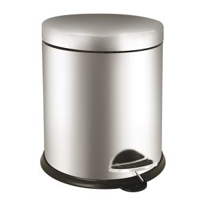 Pattumiera a pedale Bin Basic - 5 L - acciaio inox - Medial International - immagine 1