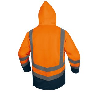 Parka 5 in 1 Optimum 3 alta visibilità - taglia L - arancio fluo - Deltaplus - immagine 3