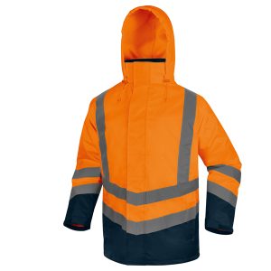 Parka 5 in 1 Optimum 3 alta visibilità - taglia XXL - arancio fluo - Deltaplus - immagine 4