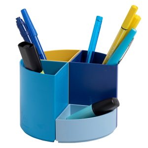 Portapenne modulare The Quarter Bee Blue - 12 x 12 x 8,3 cm - multicolore - Exacompta - immagine 4